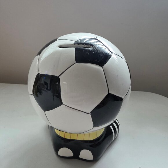 Vintage Soccer Ball Sports Coin Piggy Bank - Picture 3 of 7